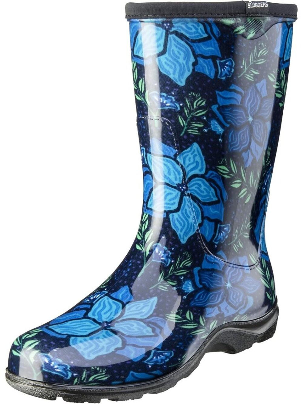 Women's Chicken Black Waterproof Garden Rain Boots Rubber Cute Midcalf Boots